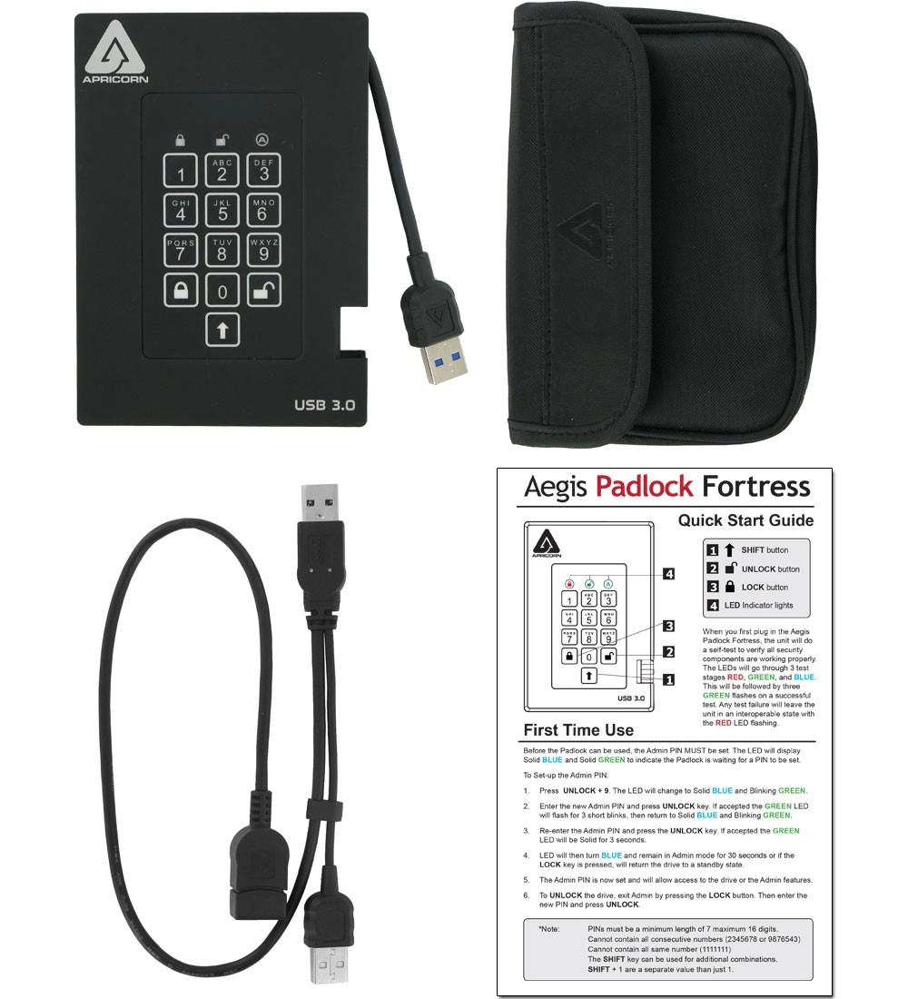Aegis Padlock 3.0 - RPM-5400 2TB HDD