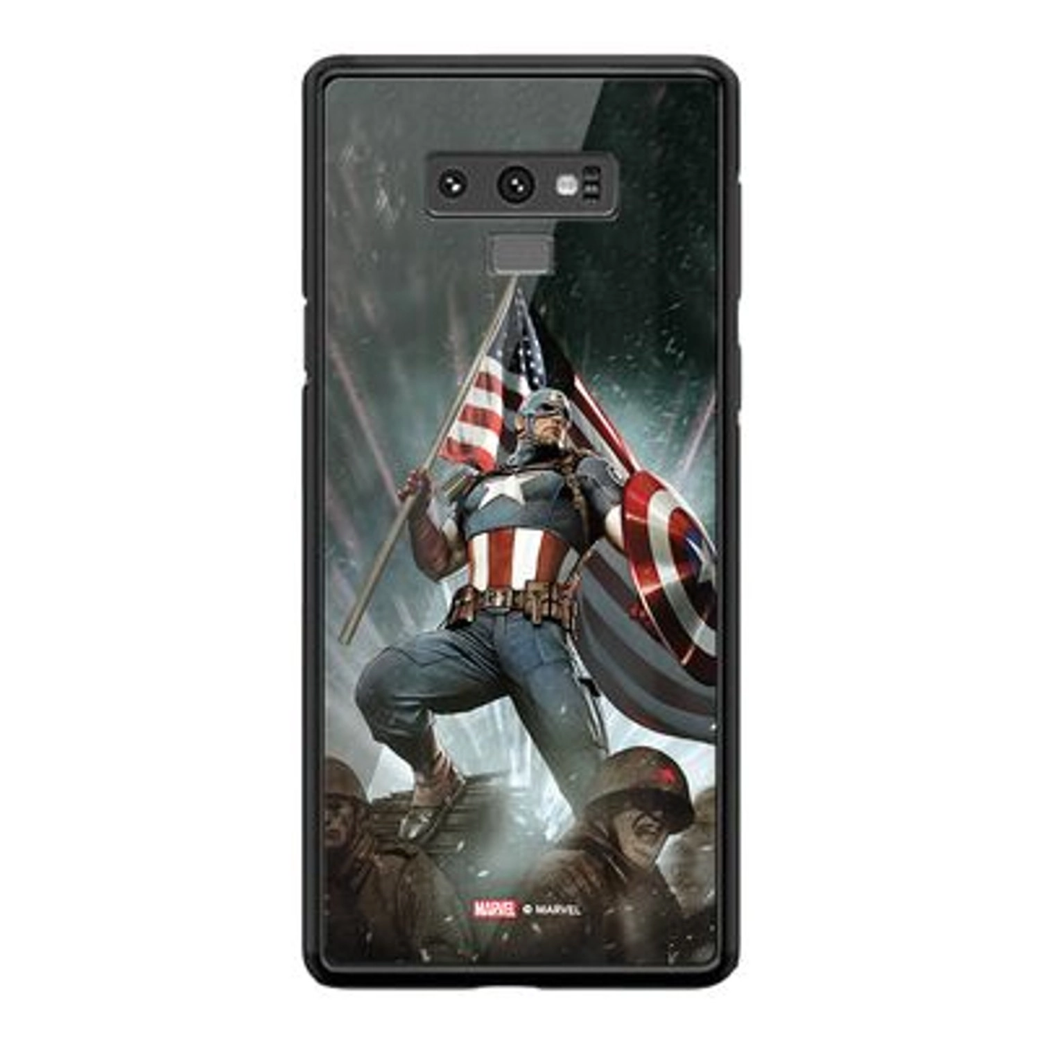 Wackylicious Captain America With Flag Back Case for Galaxy Note 9