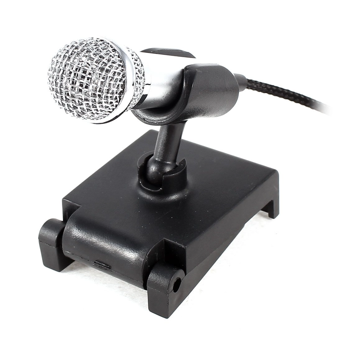 3.5mm Stereo Studio Speech Microphone Mic Stand Mount - Black Small