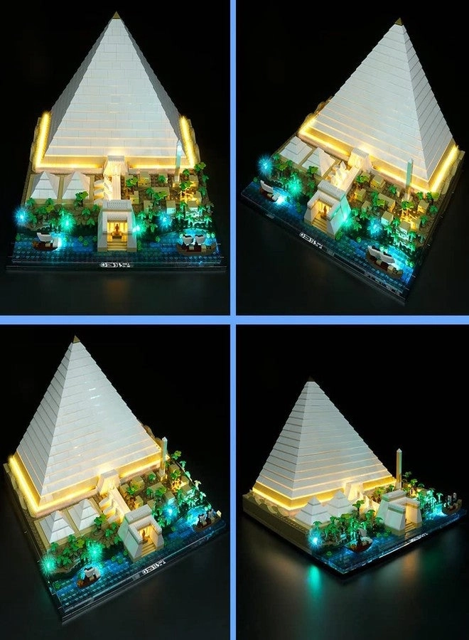 Led Light Kit Compatible with Lego 21058 Great Pyramid of Giza - Remote-Control Version Architecture for Adults