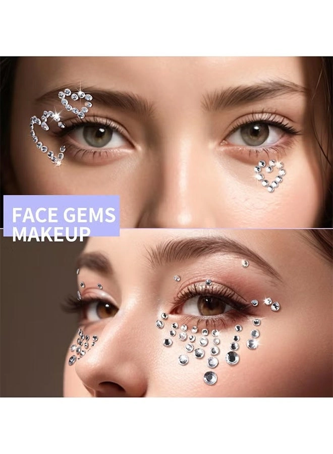 Rhinestone Acrylic Face Jewellery