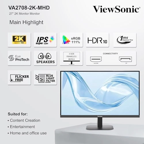 VA2708-2K-MHD - 27 Inches 2560x1440