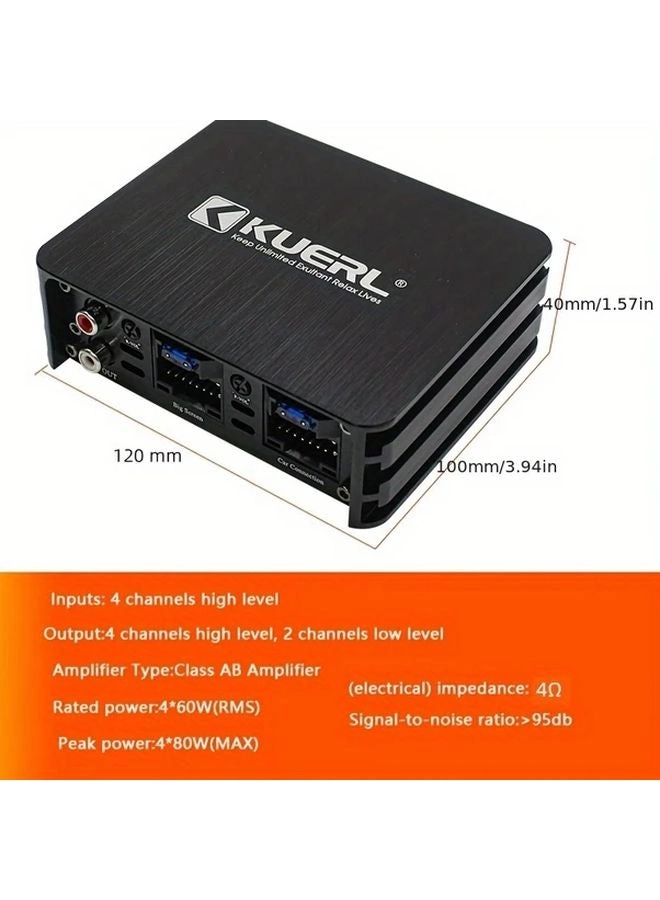 DSP Amplifier - 320W 4-Way AB Class