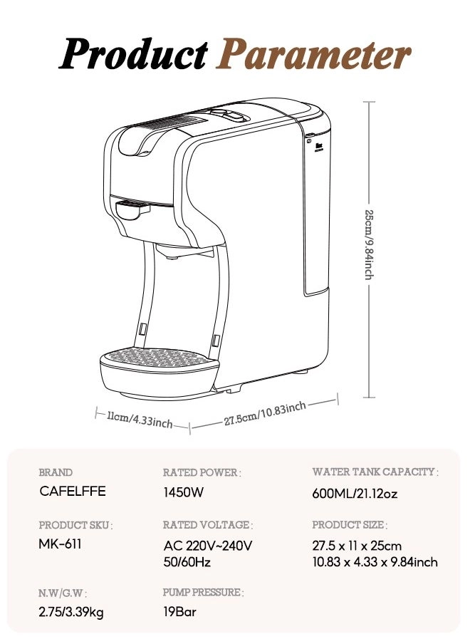 3-in-1 Capsule Coffee Maker ST504