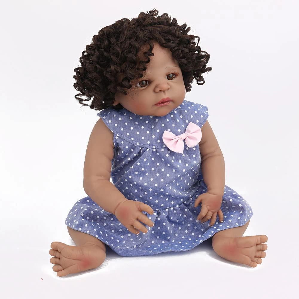 Reborn Baby Doll - 22 Inch Vinyl Brown Eyes