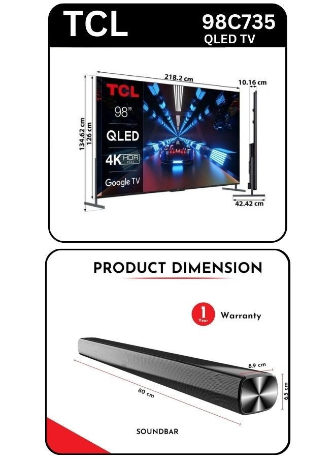 98C735 - 98 in + SOUNDBAR