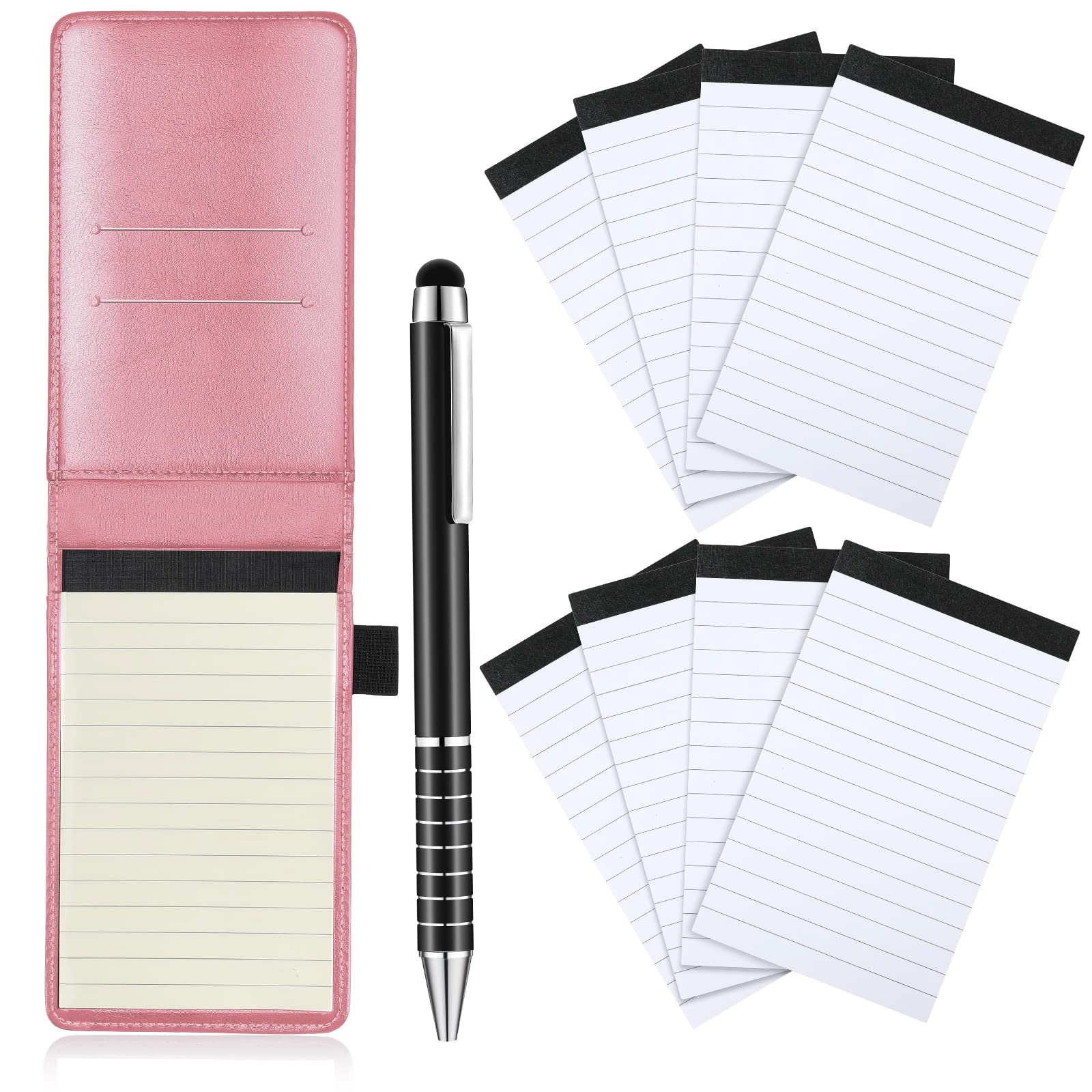 Mini Pocket Notepad Holder - 50 Lined Sheets 10 Pcs