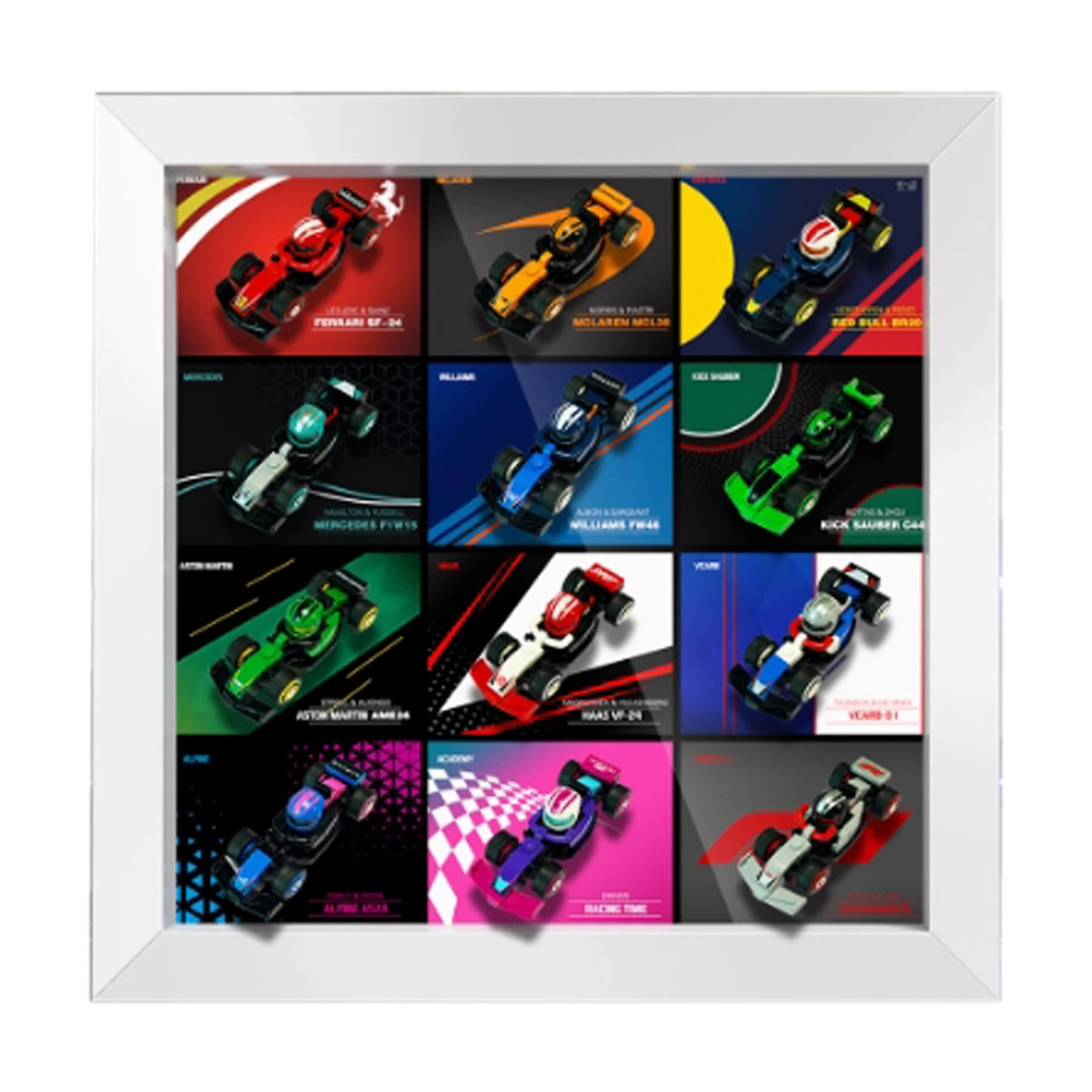 CHIFENMS Acrylic Display Box - 3mm 35x35x4cm for LEGO 71049 F1 Racing