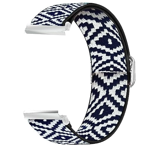 Watch Band for H80 1.47 Inch - Cotton Blue Grid 125-220 mm