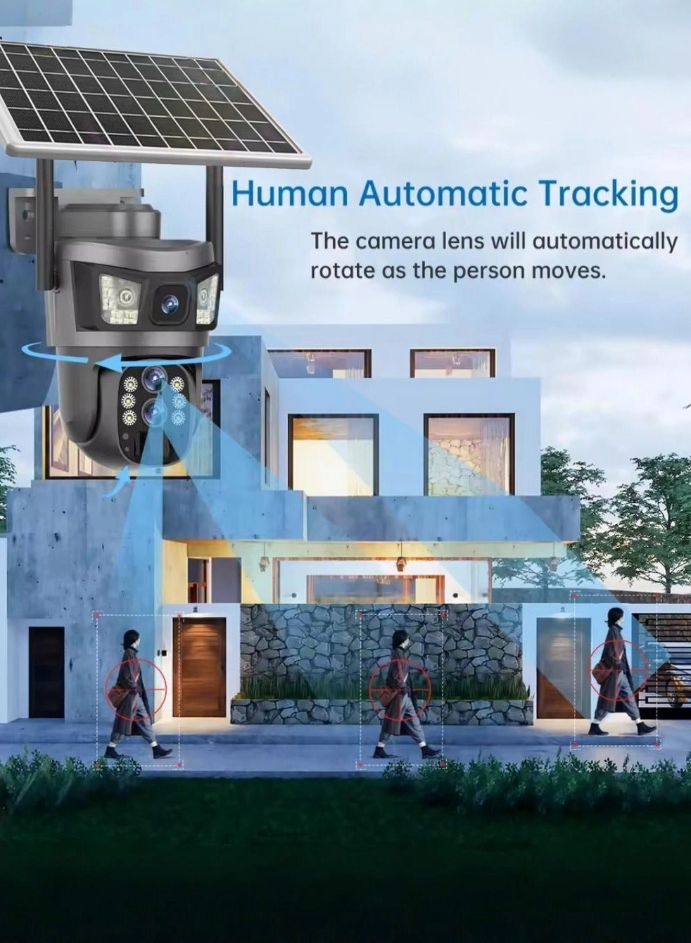Solar Camera Dual Lens