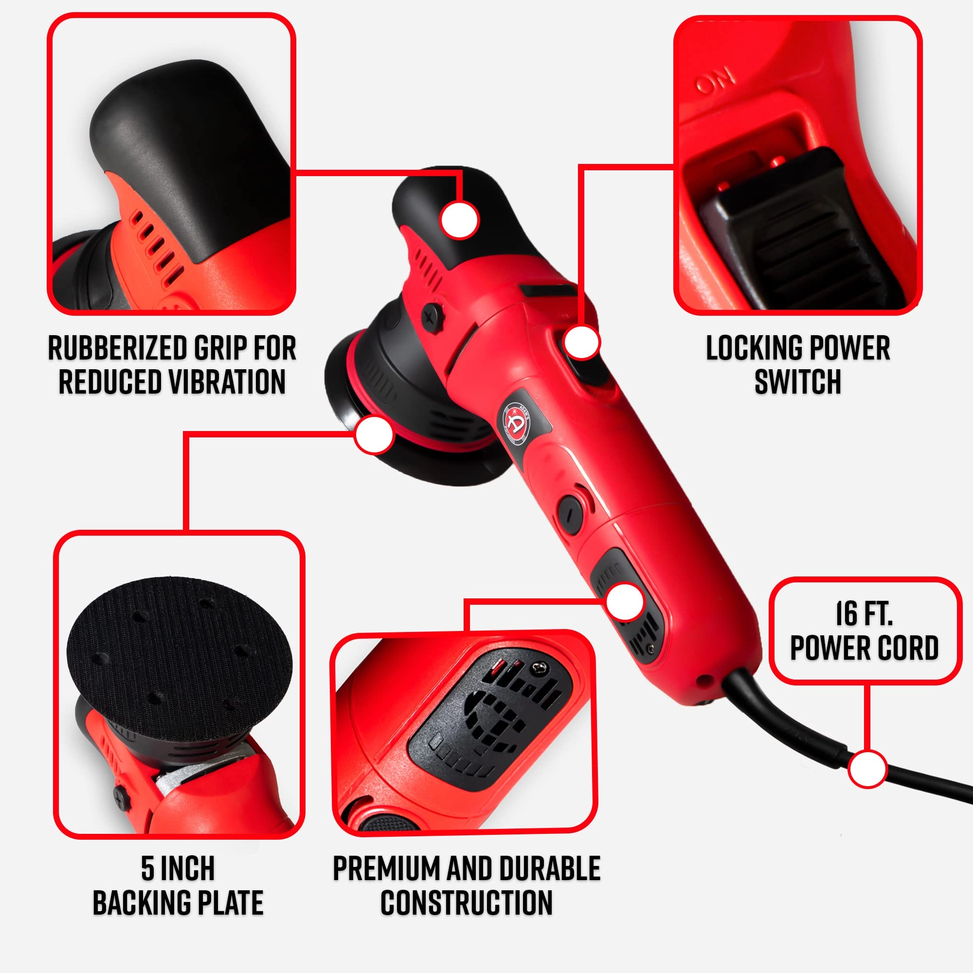 9mm Dual Action Car Polishing Kit - 1000W