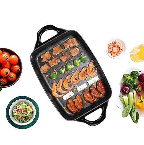 Multi Function Household Electric Grills - dark gray stainless steel + explosion-proof glass