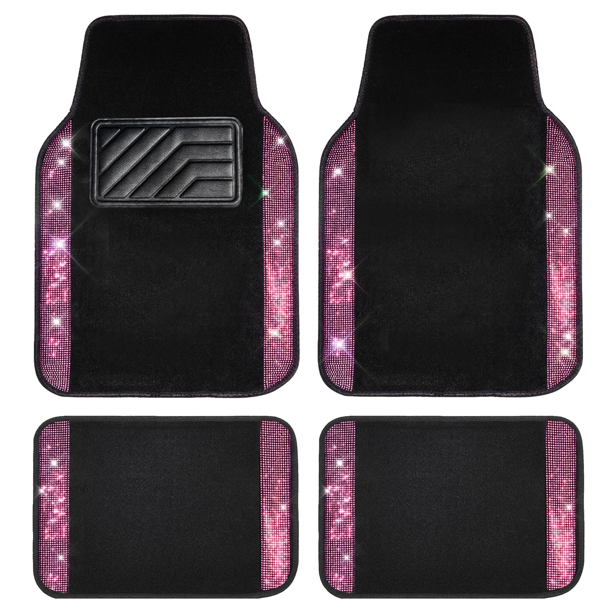 Bling Diamond Car Mats - 4.0 Count Universal Fit