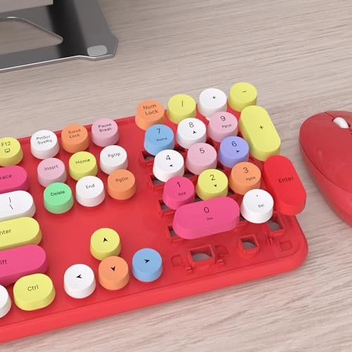 Colorful Computer Wireless Keyboard Mouse Combos - Wired/Wireless