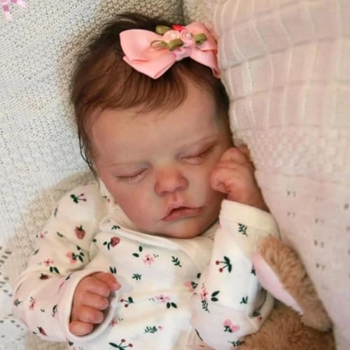 Reborn Baby Doll - 45 cm Vinyl Girl with Hair Ages 3+