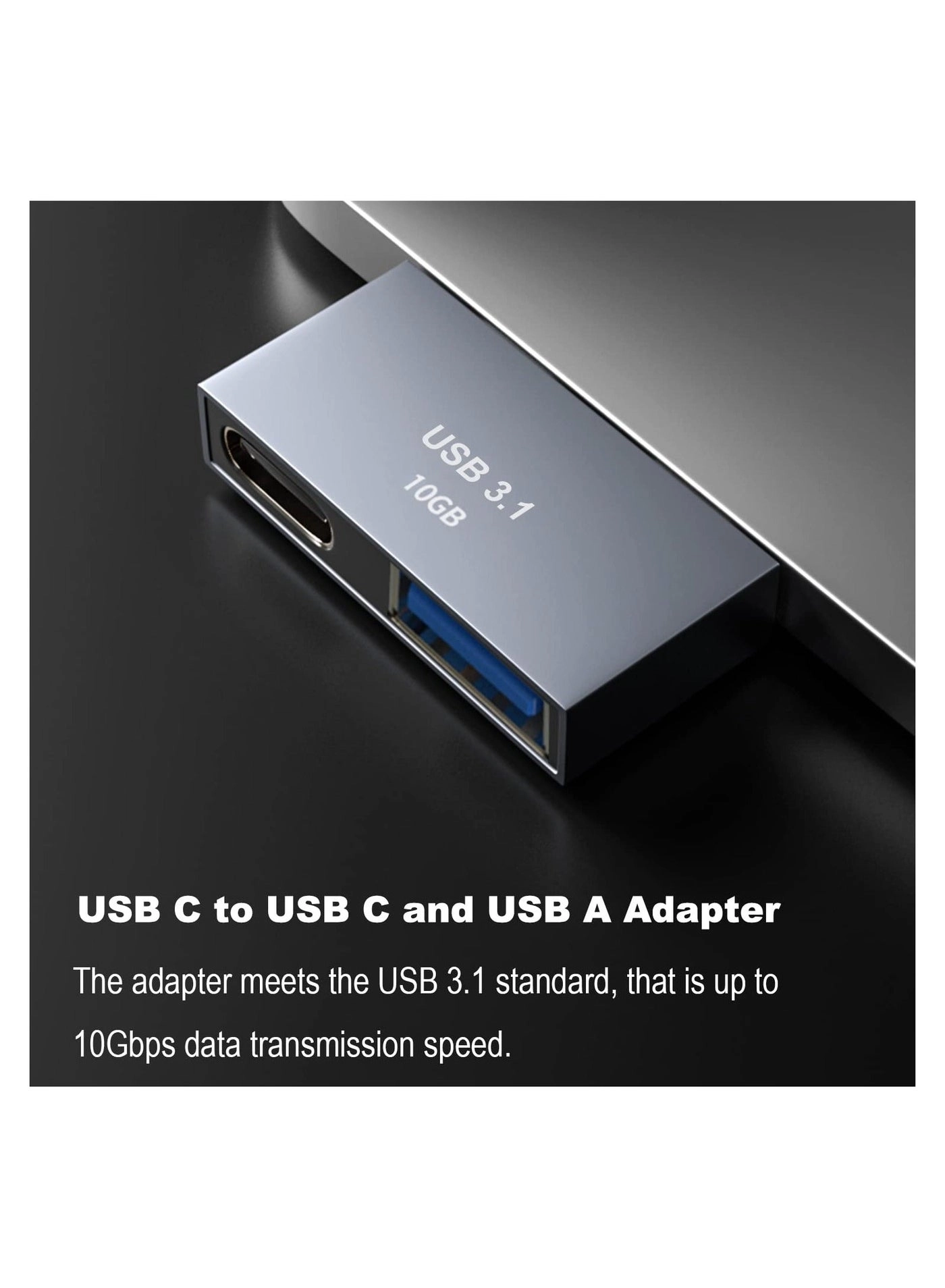 USB C to Dual USB A adapter + USB C to USB C and USB A adapter