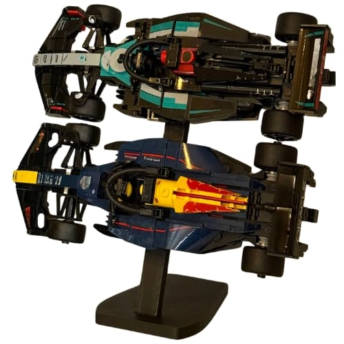 Outback Bricks LEGO Speed Champions Display Stand - 2 Model Adjustable Black