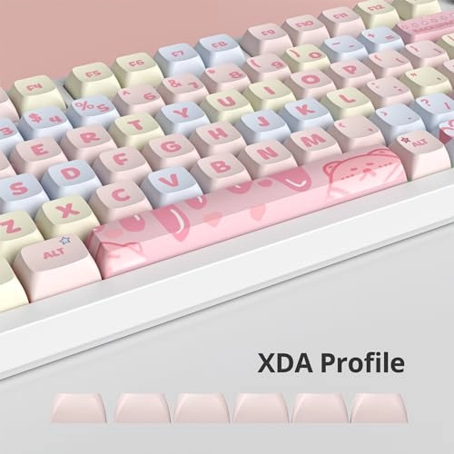 PBT Keycaps XDA Profile - 133 Keycaps Black-White