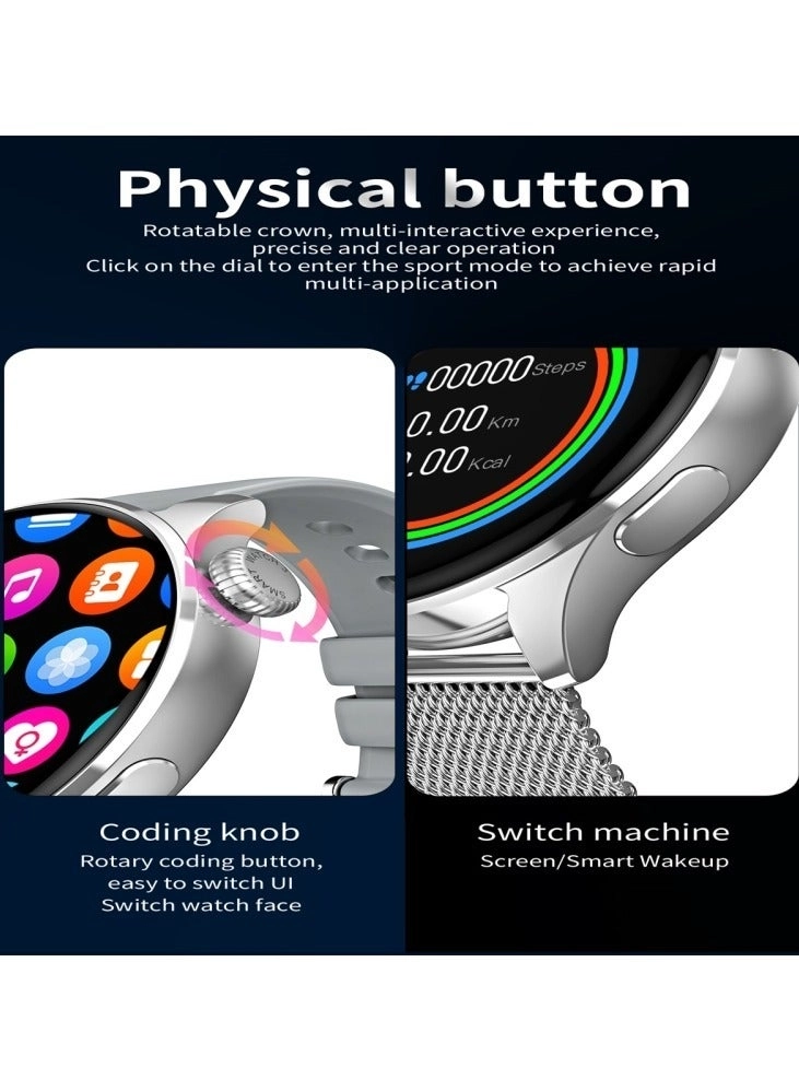 Glucose Monitoring Smart Watch - ECG Bluetooth Call SpO2