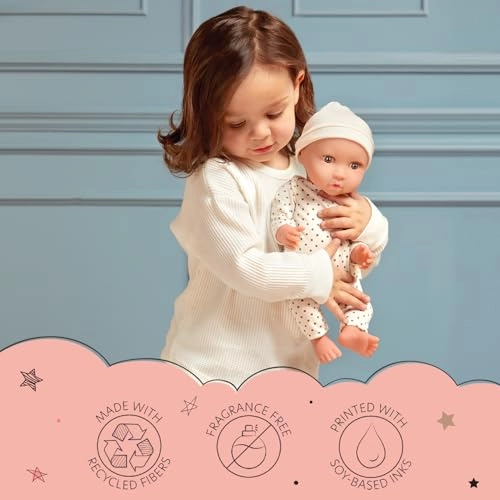Twin Baby Dolls - 14-inch Brown Eyes Ages 2+ Set