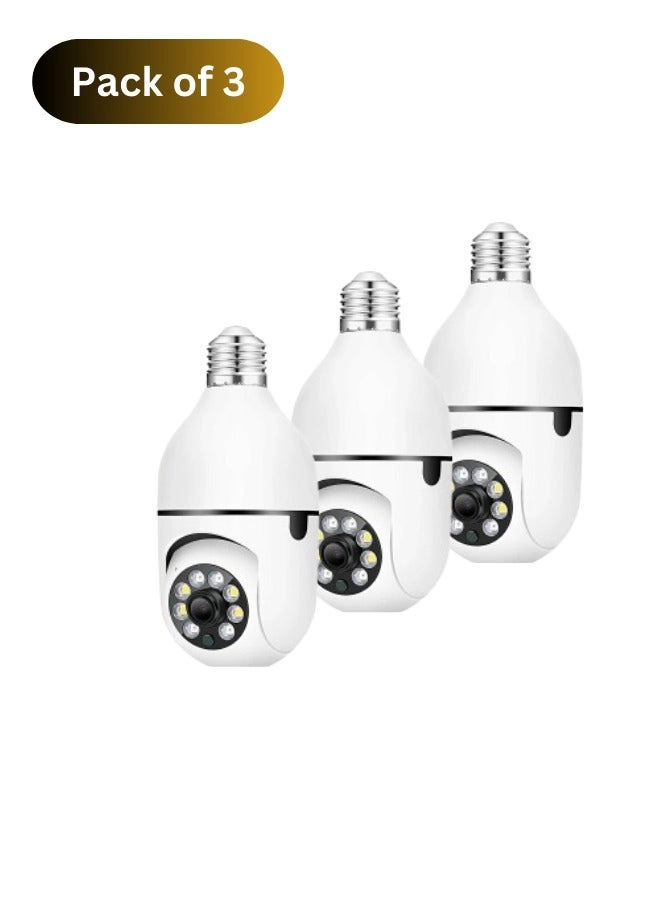 Wifi Surveillance Light Bulb Camera 1080p Pack