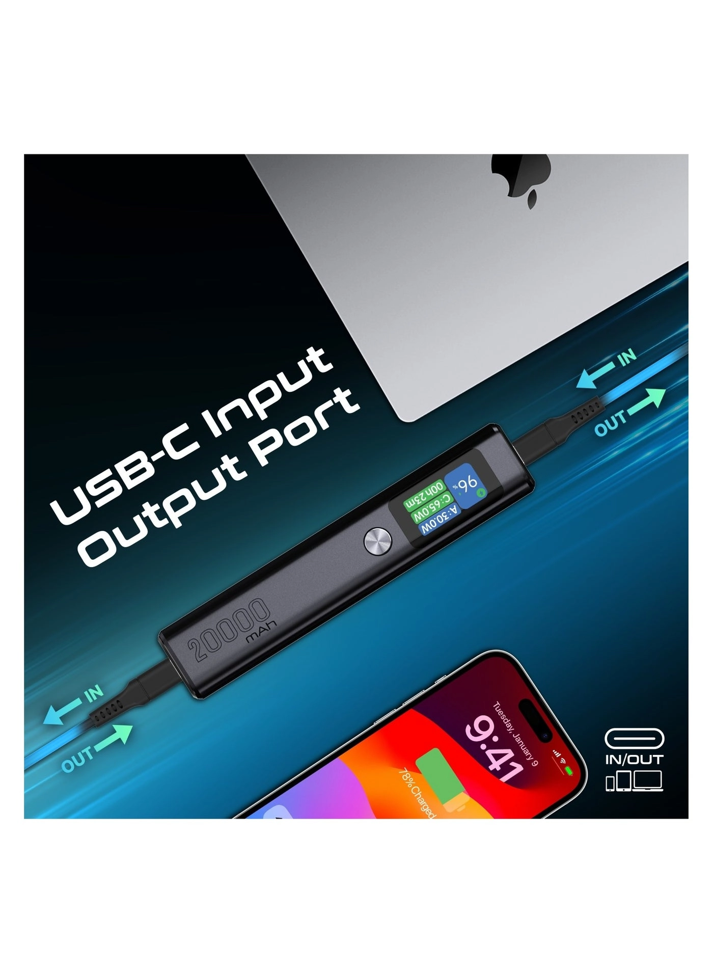 POWER89805 - 20000 mAh Fast-Charging 3.0