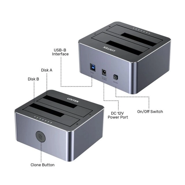 Dual-Bay SATA Hard Drive Docking Station - 2