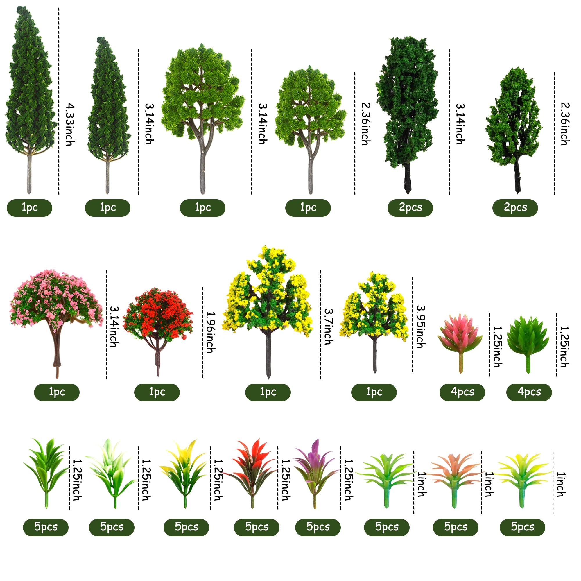 Model Trees - 60 Pieces