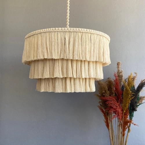 Bohemia Tassel Pendant Light - 23 Inches Wide Creamy White