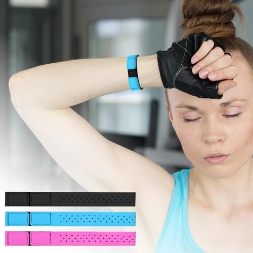 Heart Rate Monitor Band - 3 PCS Black Green Orange-Red