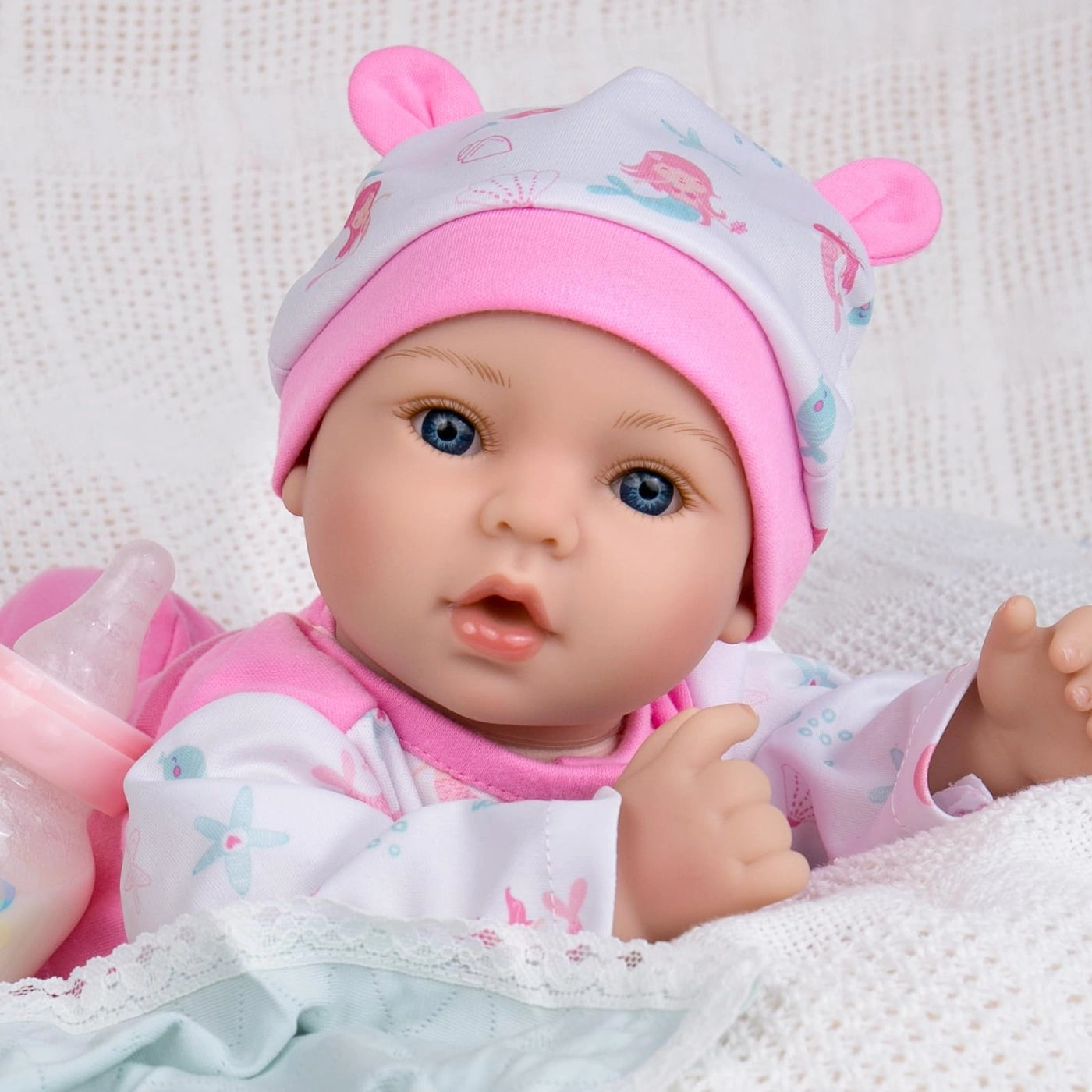 Reborn Baby Doll - 18 inch Newborn Girl Pink Outfit Ages 3+