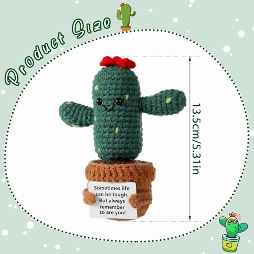 Cactus Funny Positive 13 cm Crochet