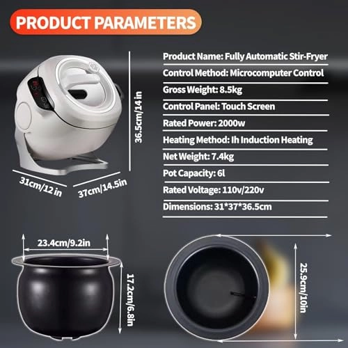 Automatic wok pan - 6 L