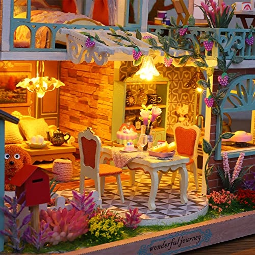 DIY Dollhouse Miniature Kit - Garden Tea House 1:24