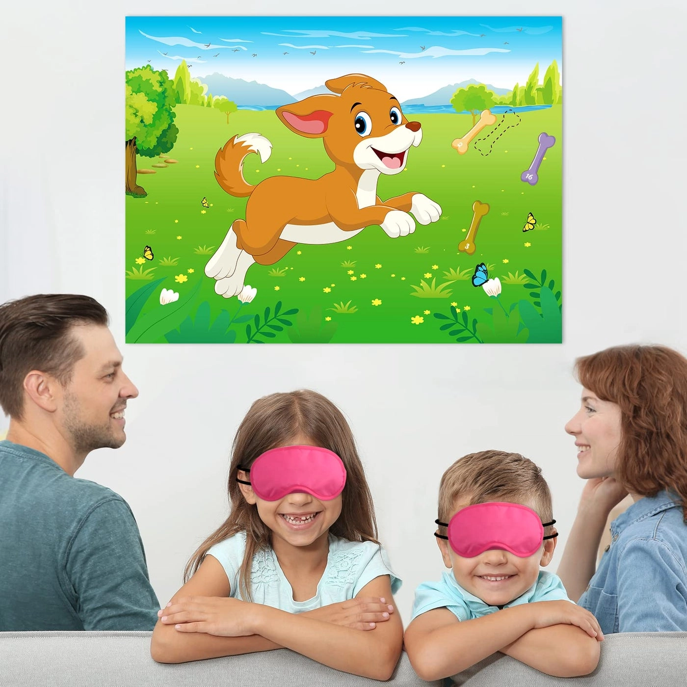 Pin The Tail on The Dog - English 48pcs