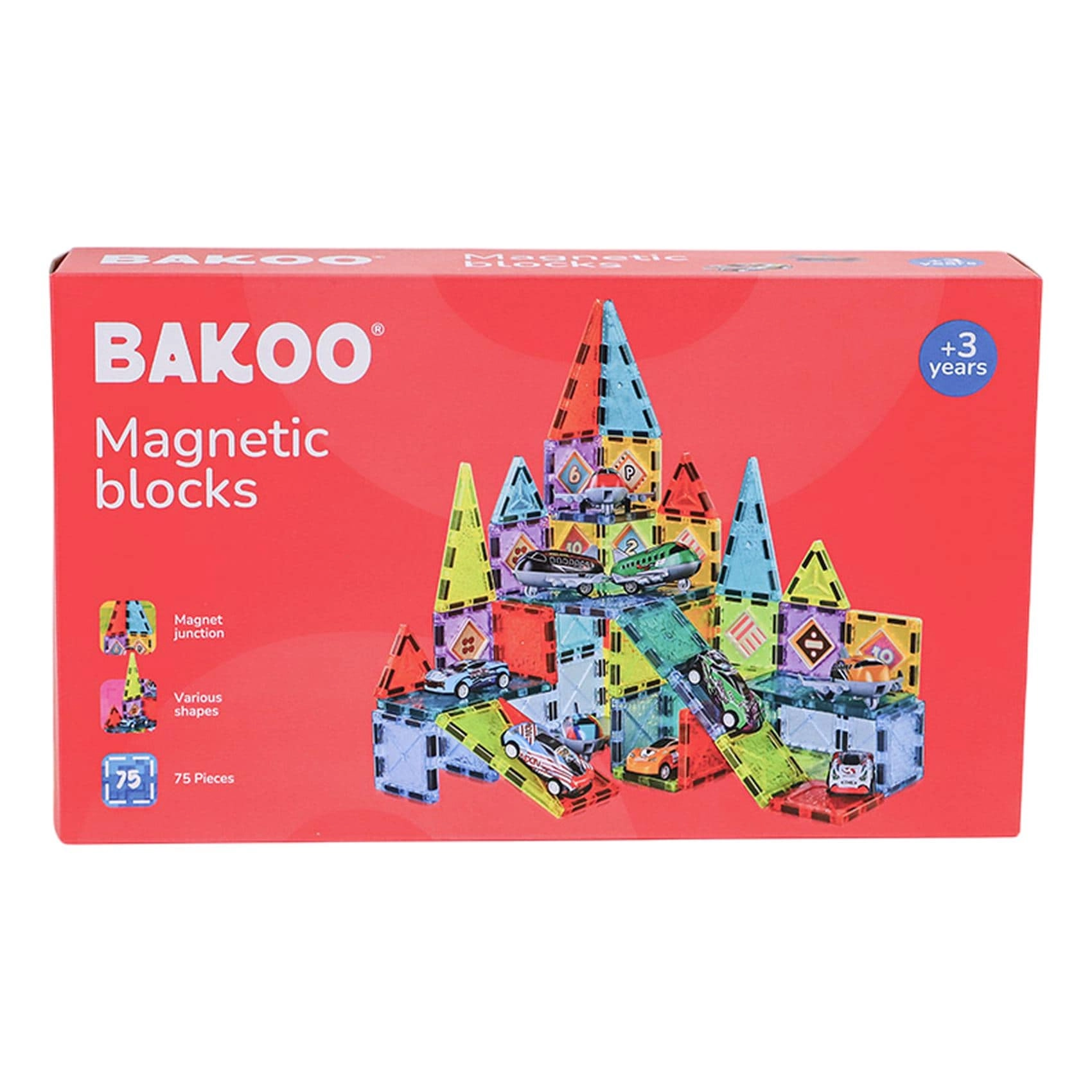 Carrefour Magnetic Blocks - 75 pcs