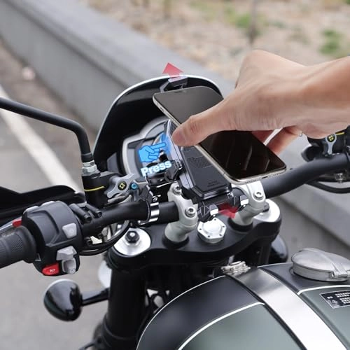 Anti-Theft Motorcycle Phone Mount - Handlebar 360 Rotation 4.0-7.0 Inch Smartphones