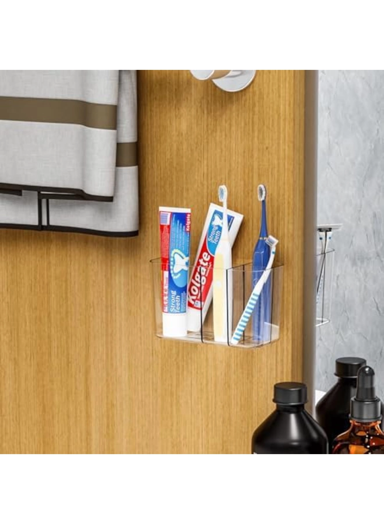 Toothbrush Holder - 4 Wall Mounted