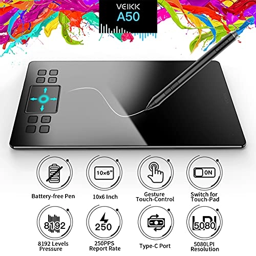 A50 - 10x6 Inches 8192 Levels