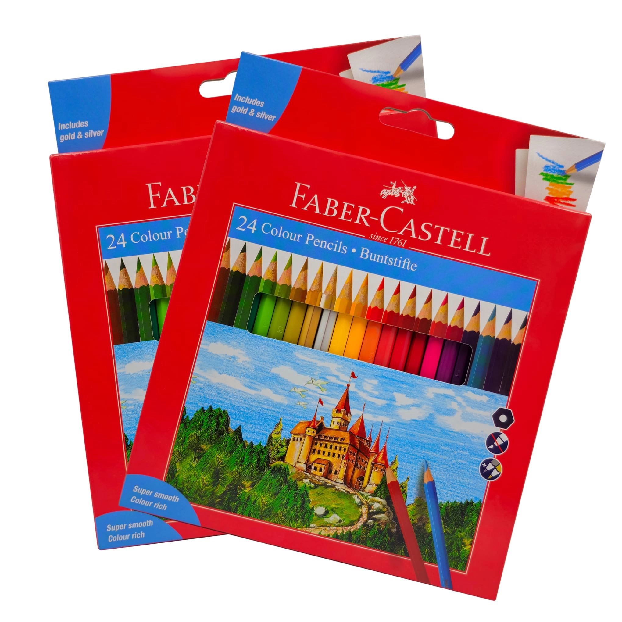 Faber-Castell Classic Coloured Pencils - 24 Pcs