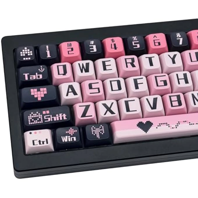 PBT KEYCAPS - 140 Keys Pink MAO Profile