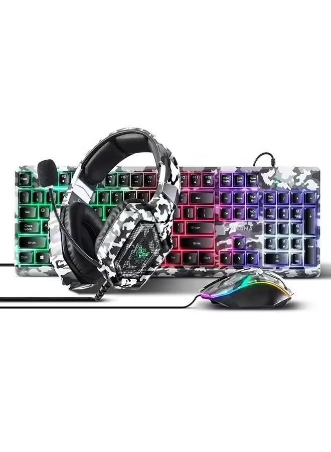 Onikuma Wired Keyboard + Gaming Mouse + Headphone - EN Wired