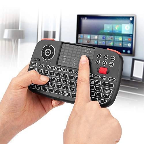 i4 - Multimedia Mini Wireless Bluetooth Keyboard Touchpad LED Backlit for Gaming Console