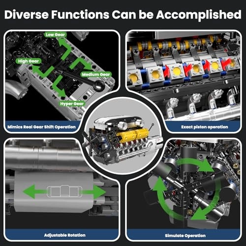 LB V12 Engine Physical Science - 14 years+ 1260 pieces