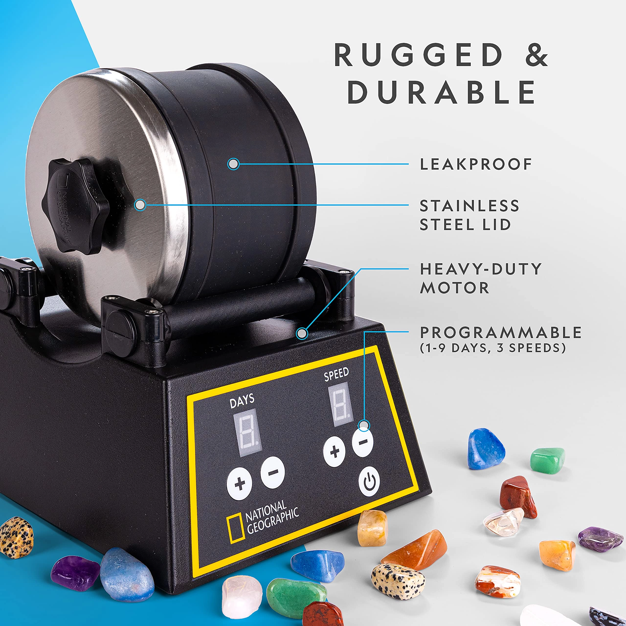Professional Rock Tumbler Kit - Geology 8 years+