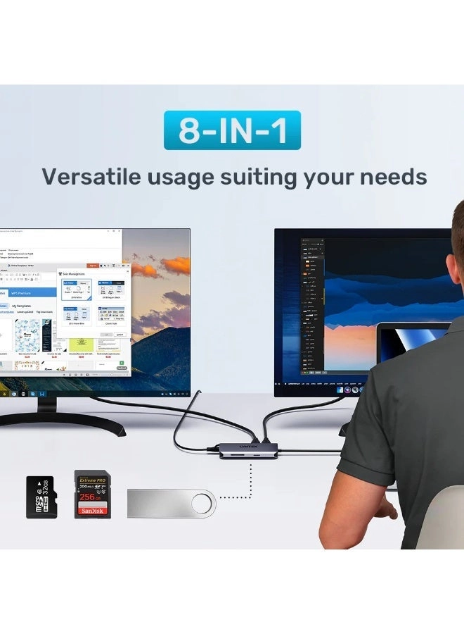 USB-C 8K Docking Station - 100W PD 2.5Gbps Ethernet