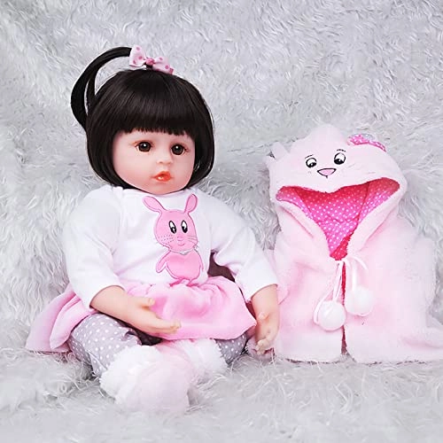 Rebirth Baby Doll - 48cm/58cm Silicone Limbs Cloth Body Panda Clothes Gift Set