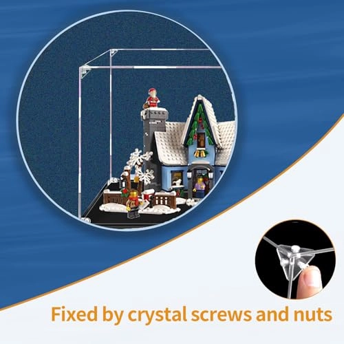 Acrylic Display Case - for LEGO 10293 Sante’s Visit Model Transparent 2mm (Only Display Case)