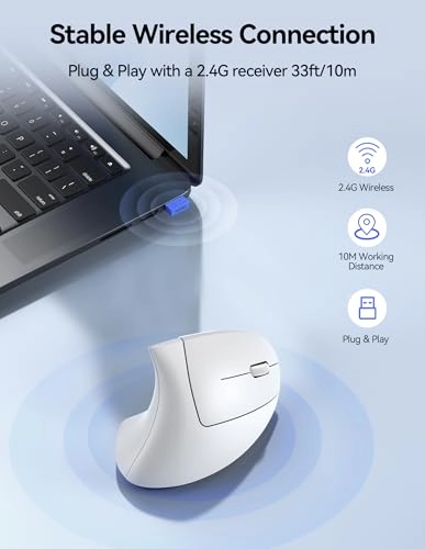 Ergonomic Vertical Mouse - Wireless