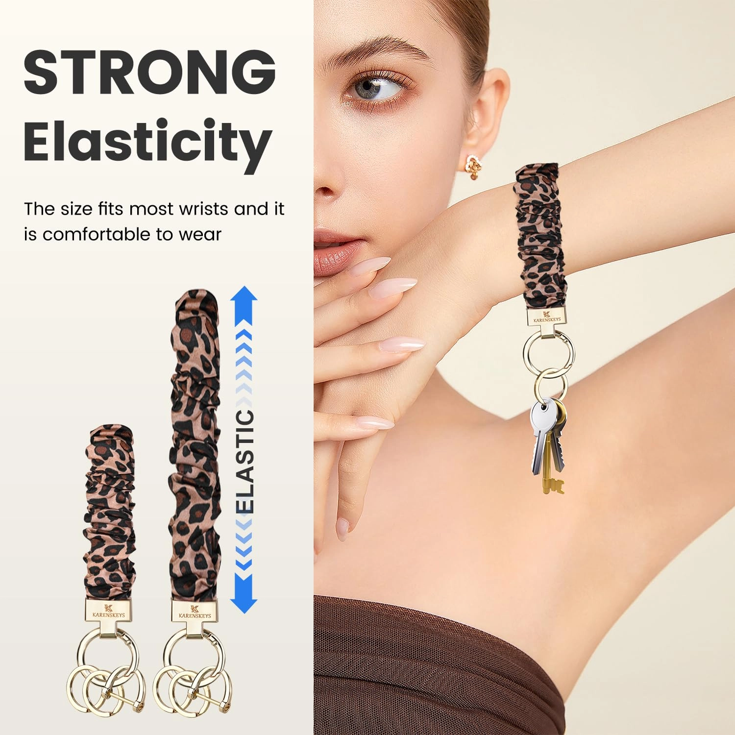 Scrunchie Keychain Wristlet - Colour